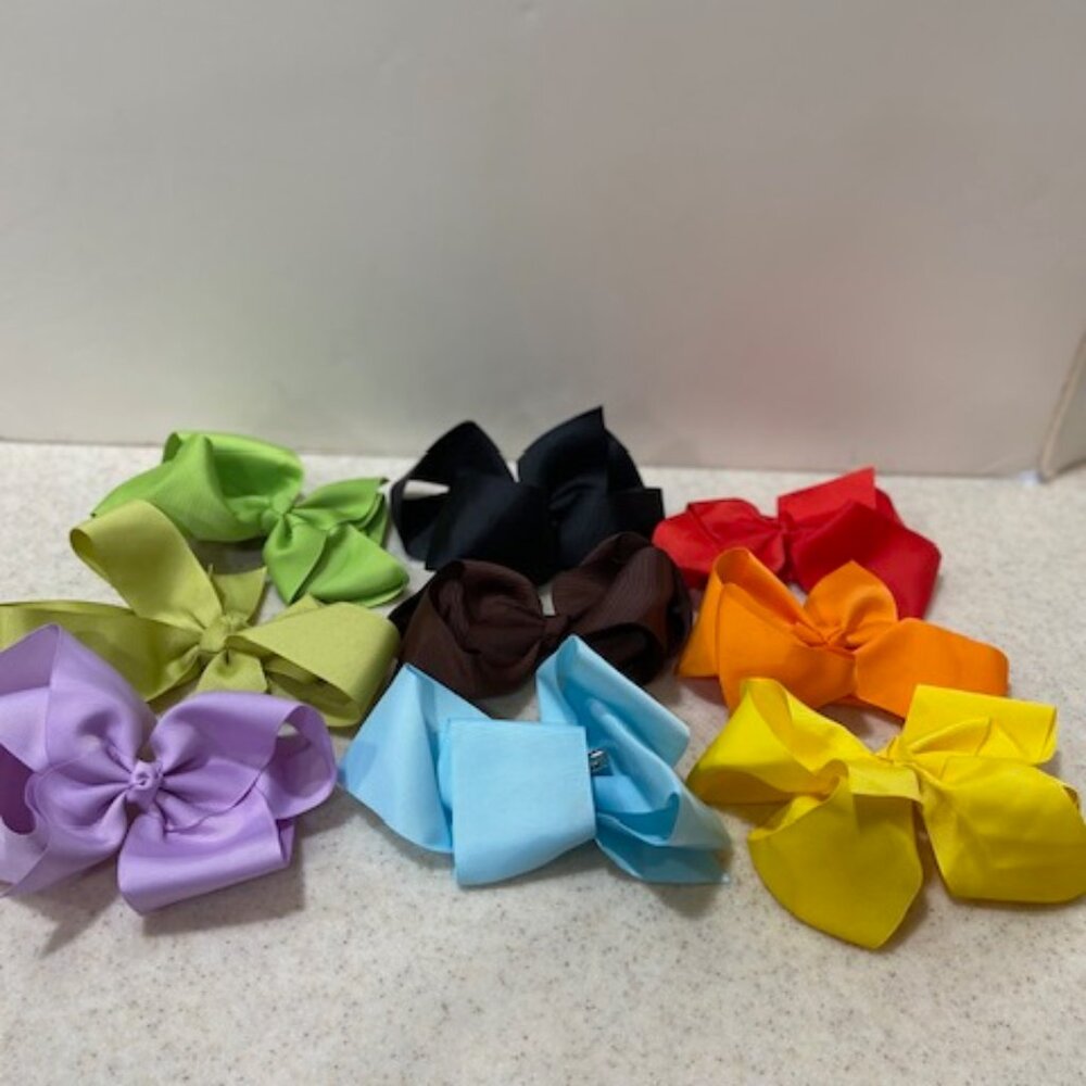 Multi Color hair bows set of 9